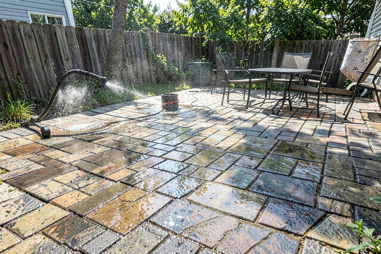 Patio and walkway cleaning in LaSalle, Ontario